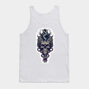 Snake and skull Tank Top